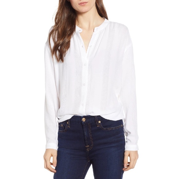 Rails • Eloise Front Button Blouse in White - Picture 1 of 8